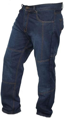 Rider Protec® Herren Motorradhose Jeans mit Hüft- und Knieprotektoren und schützendem Aramid-Futter Bikerhose für Rennfahrer RP 105/6