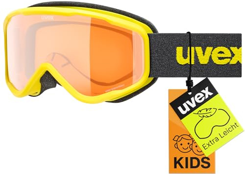 uvex speedy nova - Gafas de esquí para niños - filtro categoría 2 - tintadas para realzar el contraste - yellow sl/lasergold - one size