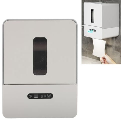 Distributore di Asciugamani di Carta Automatica, Distributori di Tessuti a Monte a Parete di Grande capacità, Distributore di Asciugamani di Carta Elettrica Intelligente con Luce