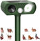 Katzenschreck Ultraschall, Wasserdicht Tiervertreiber Ultraschall, Solar Katzenabwehr mit Bewegungssensor, LED Licht, Marderschreck für Katzen, Hunde, Mäuse, Bären, Vögel, Füchse, Ratten