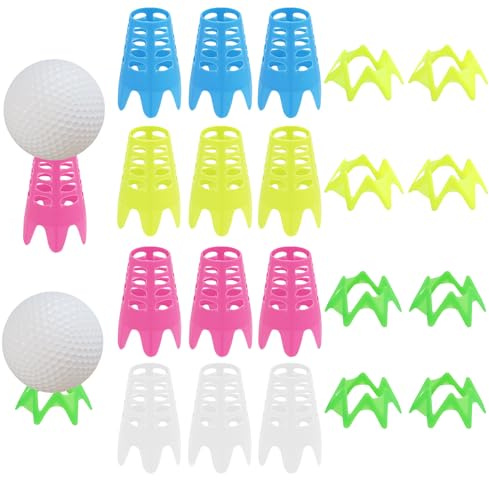20 Pièces Tee de Golf Incassable，Tee Practice Golf Accessoire Golf pour l'intérieur et l'extérieur - Tapis de Golf pour la pelouse d'hiver et la Conduite