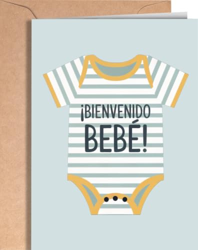 Greeting Cards for Everyone Tarjeta para nacimiento de bebe - Tarjeta para baby shower - Postal de nacimiento de bebé recién nacido - Regalo para niño o niña recién nacido - EU 145