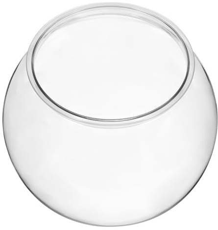 VANZACK Bocal à Poissons Rouges Plastique Transparent Bocal Rond Résistant Aux Chocs pour Décoration Intérieure Et Bureau