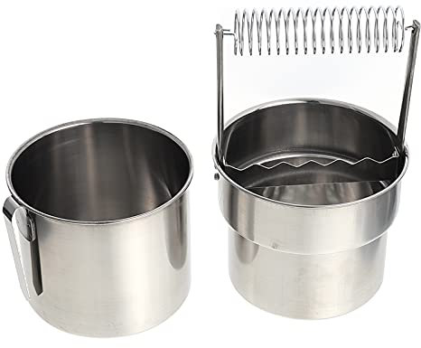EXCEART Palette Bucket Stainless Steel Paint Brush Cleaner Basin Oil Container Brush Washer for Watercolor Acrylic Oil Paint Artists Painters Silver