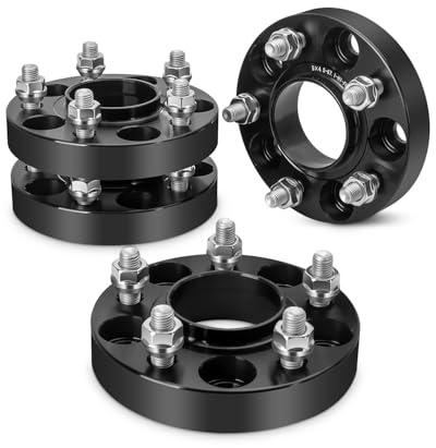 dynofit 5x114.3 Wheel Spacers 1 Inch for Genesis, Hyundai Genesis Coupe/Elantra, 67.1 Hub Centric 5x4.5 Bolt Pattern 25mm Tire Spacer Compatibility with Ford Fusion Escape Mazda Jeep Kia, M12x1.5 Stud