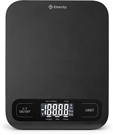 Etekcity Food Kitchen Scale, Digital Mechanical Weighing Scale,Grams and Ounces for Weight Loss, Baking, Cooking, Keto and Meal Prep, Large, Matte Black