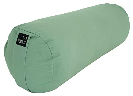 Cotton Buckwheat Yoga Bolster (Pale Green)