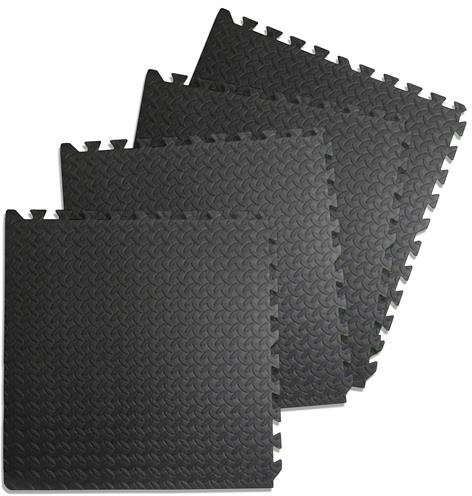 Skumgymmatta, stor golvmatta, sportmatta, gymmatta och yogamatta för hem, Eva-skum, 12 plattor att montera, 63 x 63 x 1,2 cm