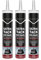 OGER ULTRA High Tack Montagekleber – 3 x 290ml (500g) – Starker MS Polymer Baukleber, kraftvoller Montageklebstoff für Innen- und Außenbereich – Hybrid Kleber für Profi-Anwendungen - Weiß 3 Stück