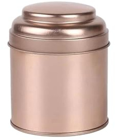 HUWOYG 6 st tekanna med lufttäta dubbla lock för lösa miniförvaringsbehållare för tepåsar kaffe socker för förvaring te (roséguld)