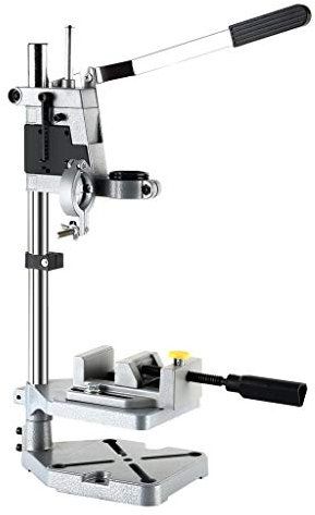 Supporto Trapano a Colonna 43 mm Mod. AM-6102B – Altezza 50 cm, Profondità Foratura 60 mm – Base 15x15 cm – Trasforma Trapano Manuale in Trapano a Colonna – Ideale per Falegnami e Fai da Te AM-6102B