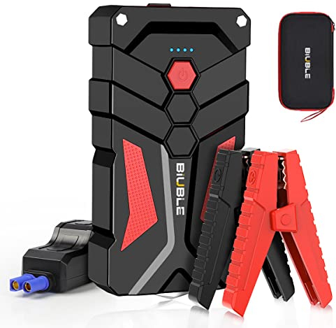 BIUBLE Booster Batterie 6000A 21800mAh Jump Starter Portable (Jusqu’à 8L Gas ou 6.5L Diesel) Démarrage de Voiture 12V avec Pinces de Sûreté Intelligentes Lampe à LED Port USB Charge Rapide 3.0
