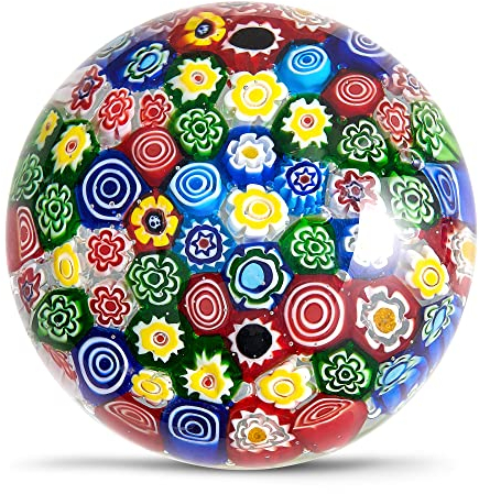 Handgeblasene Glasblumenfigur, Briefbeschwerer aus Glas, als Geburtstagsgeschenk