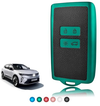 TOOMUME Schlüsselhülle TPU Lederstruktur, Autoschlüssel Hülle Schlüsselcover Passt für Renault Scenic 4 Megane 4 Clio 5 Espace 5 Kadjar Captur Arkana Austral Zoe Dacia Duster Sandero Stepway