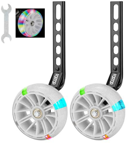 FORTOP Paire de roues d'entraînement de vélo, arrière robuste avec stabilisateurs pour enfants, garçons et filles, vélos à vitesse unique avec 30,5 cm, 30,5 cm, 30,5 cm, 30,5 cm, 16 cm, 18 cm, 20