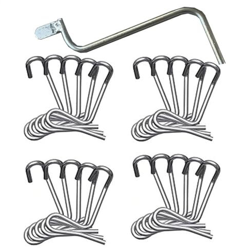 Strumento di tensionamento del filo di recinzione, 20 strumenti per recinzioni con manico di serraggio, barella in metallo, forniture di riparazione per esterni, fattoria e giardino