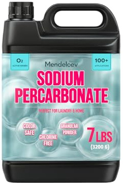 MENDELEEV STYLE 7 LB Sodium Percarbonate Laundry Booster – Heavy-Duty 99.9% Pure | Oxygen Power Cleaner for Laundry & Home (7 LBS - 3.2 kg)