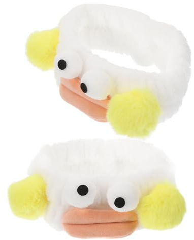COLLBATH 2 Pièces Bandeaux de Maquillage Peluche Bandeaux Spa Antidérapants pour Soins Du Visage Accessoires Cheveux Élastiques pour Filles pour Bain