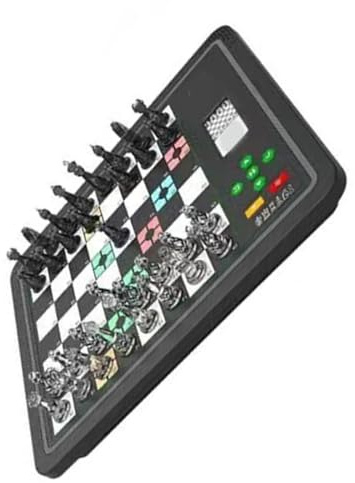 KIMISS Jeu d'échecs Magnétique avec Adversaire AI Jeu d'échecs électronique avec Adversaire AI 3 Modes de 'échecs 'Ordinateur Magnétique Portable pour Enfants Adultes Débutants (Black)