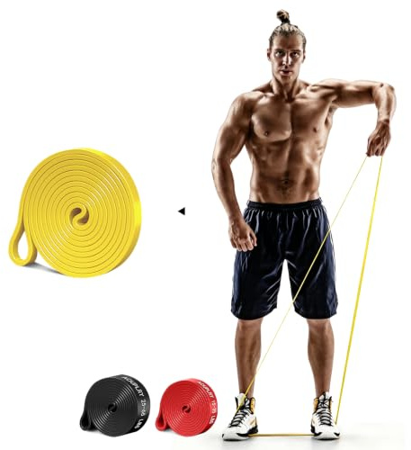 Resistance Bands Set, Exercise Band with Door Anchor for Men & Women,Yellow