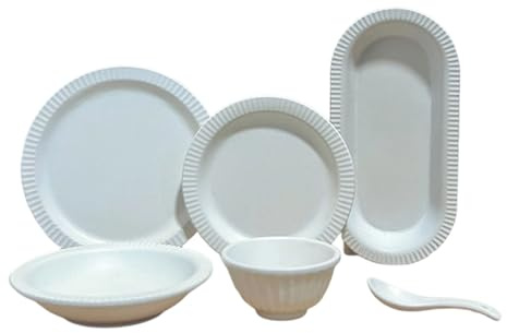 Shntig Of 6 Miniature Alloy Dishware Set for Dollhouses Decors and Role Play Game with Smooth Surfaces Mixture Model House Dishes Set