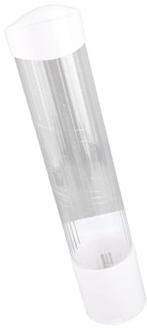 Dispenser da Parete per Bicchieri di Plastica, Trasparente, 50 Pezzi, 7.5cm