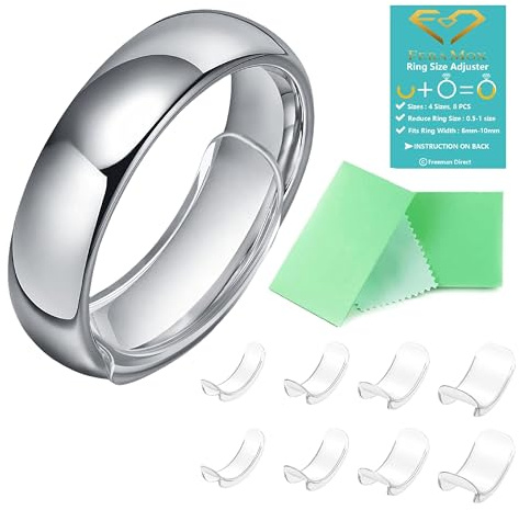 Invisible Ring Size Adjuster for Loose Rings Ring Adjuster Fit Wide Rings with Jewelry Polishing Cloth
