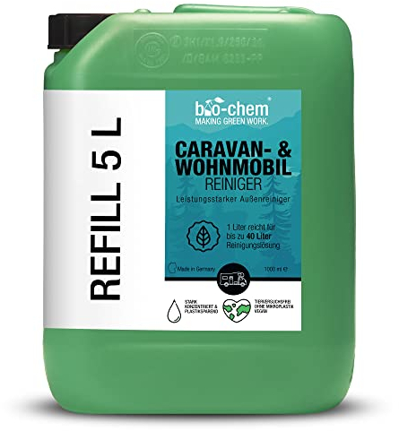 Bio-Chem - Nettoyant pour Caravane & Camping-Car 5L - Entretien de véhicules de Camping - Caravanes, auvents, Camping-Cars, mobilhomes - Nettoyage Surfaces extérieures
