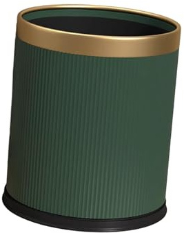 Folpus Pattumiera con Coperchio Aperto Pattumiera Cestino dei rifiuti Senza Coperchio Pattumiera da Cucina Pattumiera per Camera degli Ospiti Bagno Sala, Verde Scuro