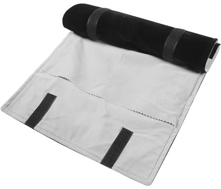 Garneck Schmuckrolle Organizer Aus Samt Mit Grauem Futter Leichte Aufbewahrungstasche Für Ohrringe Ringe Armbänder Und Halsketten Reise Schmuckrolle