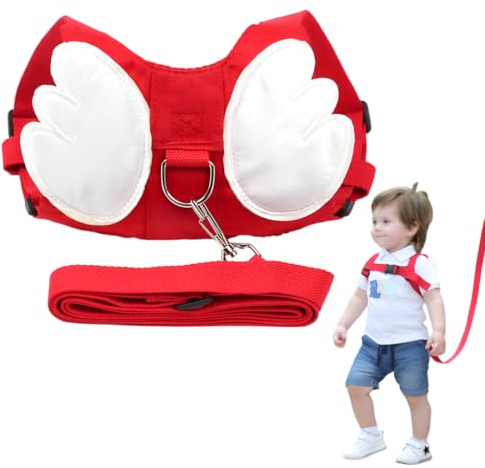 XYTAHDM Muñequera Anti Pérdida para Niños, 3 en 1 Arneses de Seguridad Bebé en 1,2 M Caminar Muñequera Anti Pérdida, Correa Seguridad Ajustable Para Anti-Perdida para Niños(Rojo)