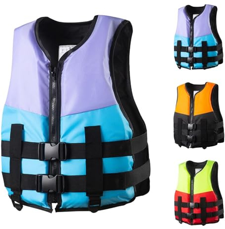 Chaleco Salvavidas de Alta flotabilidad, Dispositivo de flotación Ligero, Equipo de Seguridad Flotante sin Esfuerzo, for navegación, Kayak y Actividades acuáticas.(Purple,M)