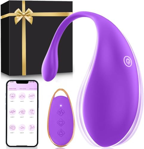 Vibratoreper Donna Professionale Ovetto Vibrante Donna Telecomando con App 9 Modalità Sexytoysys Coppia Vibratore per Vibratore Clitoride Wireless Sex Toys toys Sessuali per Sex Toy (Viola)