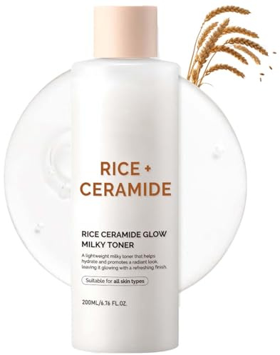 Rice 70 Glow Milky Toner - Rice Toner Gesicht - Gesichtswasser & Toner Koreanisch mit Reiswasser, Niacinamid & Ceramide - Serum Gesicht für Trockene und Empfindliche Haut, Improve Acne, Anti Aging