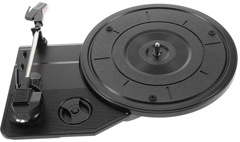 UKCOCO Platine Vinyle Rétro 200 Mm avec Mécanisme de Gramophone Grand Format, Aiguille de Tourne-disque Intégrée, Haut-parleurs Phonographes Inclus, Compatible pour Appareil