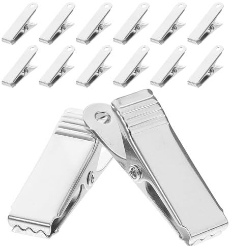 Veemoon Lot de 40 Mini Pinces Crocodiles en Métal Argenté 3,9 X 1,1 X 1 Cm, Pinces à Ressort en Fil Métallique pour Fixation Câbles, Clips de Rangement, Usage Électrique et Bricolage