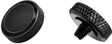 Ares Foto® Ergonomischer Auslöser *Kupfer & Kunstleder* Auslöseknopf Soft Release Button für Fujifilm Leica Canon Nikon Sony Olympus *SCHWARZ*