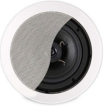 FONESTAR GA-8029 8 In-Ceiling Speaker, 60W Coaxial HiFi Loudspeaker, Low Impedance 8 Ohm, ABS Housing, Quick Installation, Home Commercial Audio, Round Grille Grey-White RAL 9003/7047