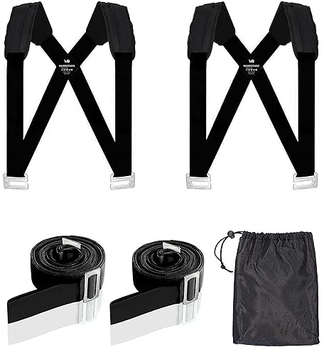 MAXBROTHERS Cinghie Trasporto Mobili, 2 Persone Solleva Mobili, Cinghie Sollevamento, Cintura Spostamento e Imbracature,Capacità di Carico 440 Libbre,cinghie trasporto mobili