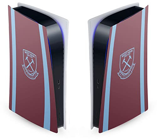 Head Case Designs Officially Licensed West Ham United FC Jersey 2020/21 Home Kit Vinyl Faceplate Sticker Gaming Skin Decal Cover Compatible With Sony PlayStation 5 PS5 Digital Edition Console