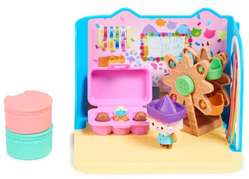 Gabby's Dollhouse, Baby Box Cat Craft-A-Riffic Room with Exclusive Figure, Accessories, Furniture and Dollhouse Delivery, Kids Toys for Ages 3 and up