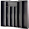 MASS DYNAMIC Cutlery Drawer Organiser, Expandable Bamboo Cutlery Tray for Kitchen Utensil, Adjustable Silverware and Flatware Holder, 7 Slots Storage for Spoons Forks Knives (Black)