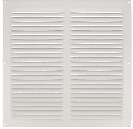 Amig - Rejilla Cuadrada de Aluminio - Rejillas de ventilación para salida de aire - Ideal para techo de cocina y baño - Medidas: 300 X 300 MM - Color: Blanco