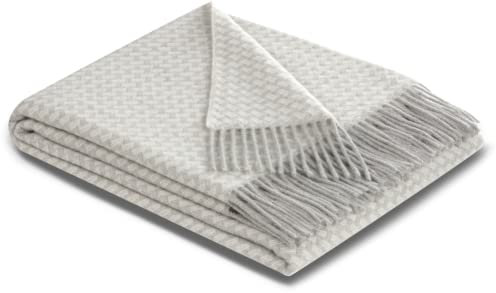 biederlack Plaid Vivo Kaschmirhaar/Schurwolle Silber Größe 130x170 cm