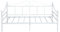 buybyroom Metal Day Bed Frame 90 x 190cm, Single Bed with Headboard and Slatted Frame Single Bed Sofa Bed Day Bed for Bedroom Living Room Guest Room, White