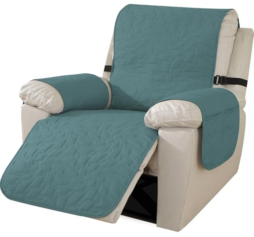 Ystyle Funda Sillon Relax Reclinable 1 Asiento, (1 Asiento, Azul Claro) | Funda Sofa 1 Plaza Moderno, Funda Butaca Reclinable, Funda De Sillon, Antimanchas y Antiarañazos Lavables