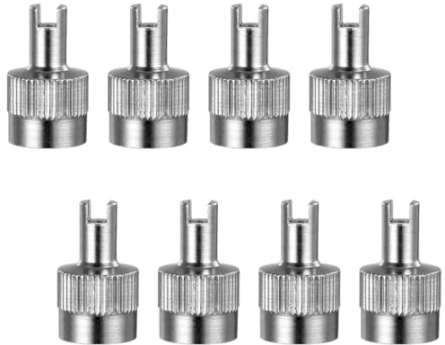 WeddHuis 8 Piezas Tapones Válvula Auto Metal Tapones Válvula Neumático Herramienta de Ventilación para Moto Bicicleta
