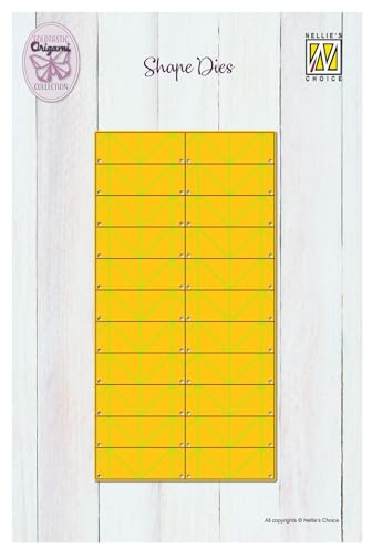 Nellie's Choice Stansmall Folding Die 3D Origami Patroon - Skärschablon på 20,6 x 10,7 cm för Korttillverkning, Pyssel, Scrapbooking, Hantverk och DIY - Lämplig för Stansmaskiner