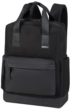 American Tourister Soulpack – Mochila business 15, equipaje de cabina Ryanair 39x30x20 cm, mochila de cabina, mochila para portátil para mujer, para negocios, viajes y trabajo, 17 L, Negro