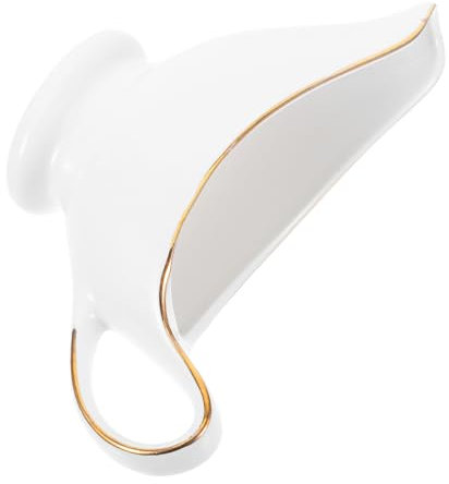 Gatuida Cubo de salsa Phnom Penh ranurado salsera con asa salseras borde bote servicio Marrón porcelana salsera contenedores de salsa recipientes para condimentos con tapa cerámica